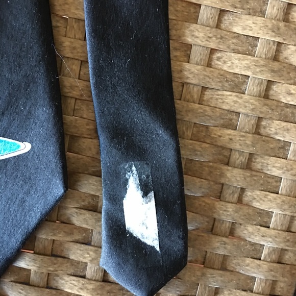 Mens 💯 Silk Tie With Cocktail Glass Sequin Print - Picture 7 of 7